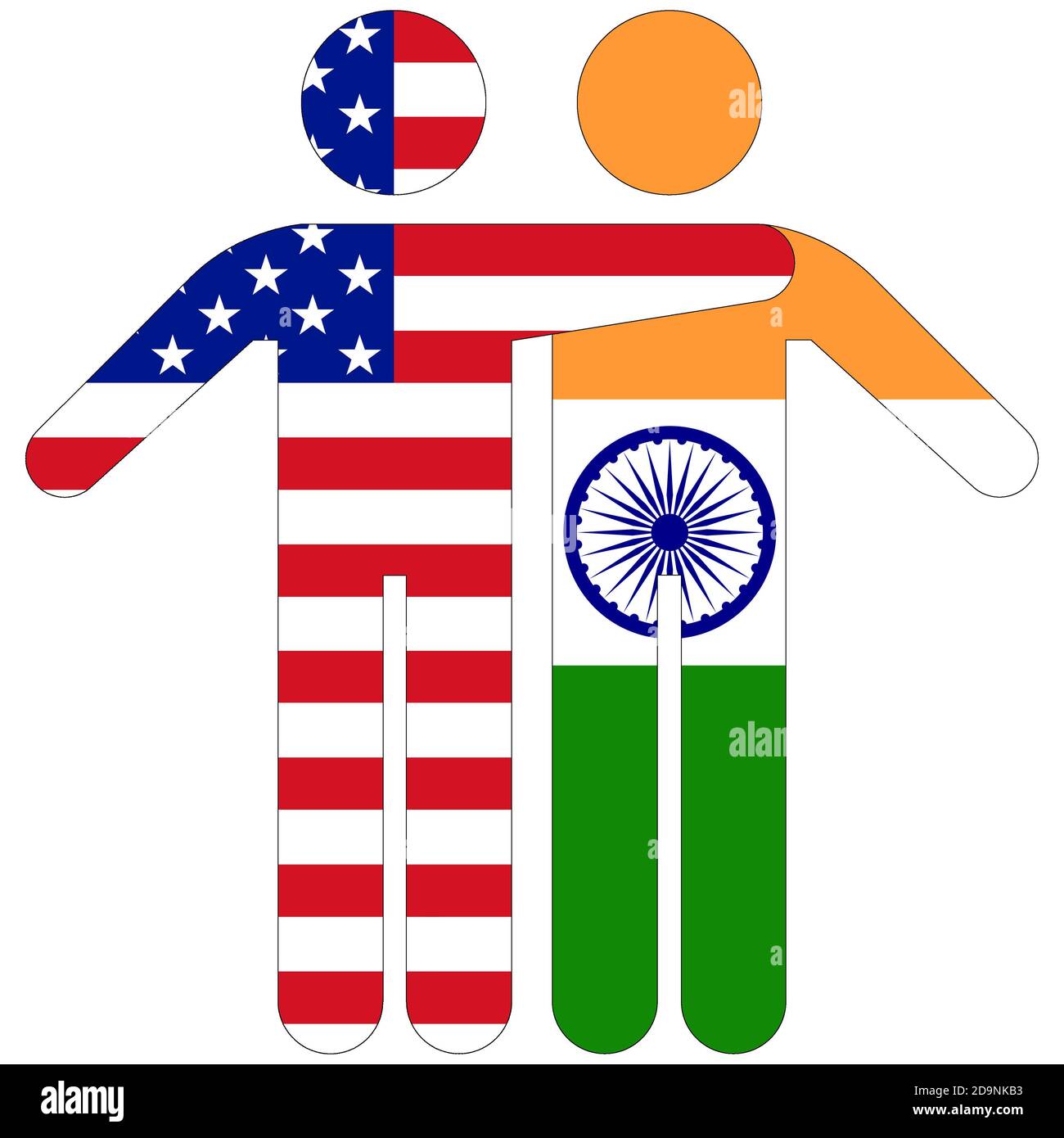 USA India / friendship concept on white background Stock Photo Alamy