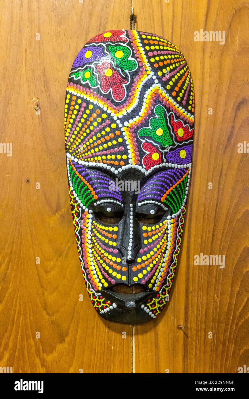 colorful west african masks