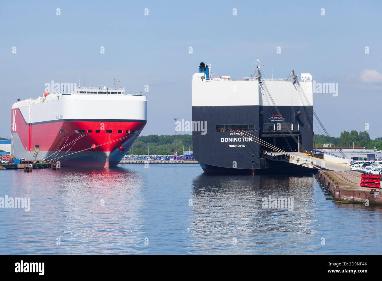 Harbor, car transporter ship, car terminal, Bremerhaven, Bremen
