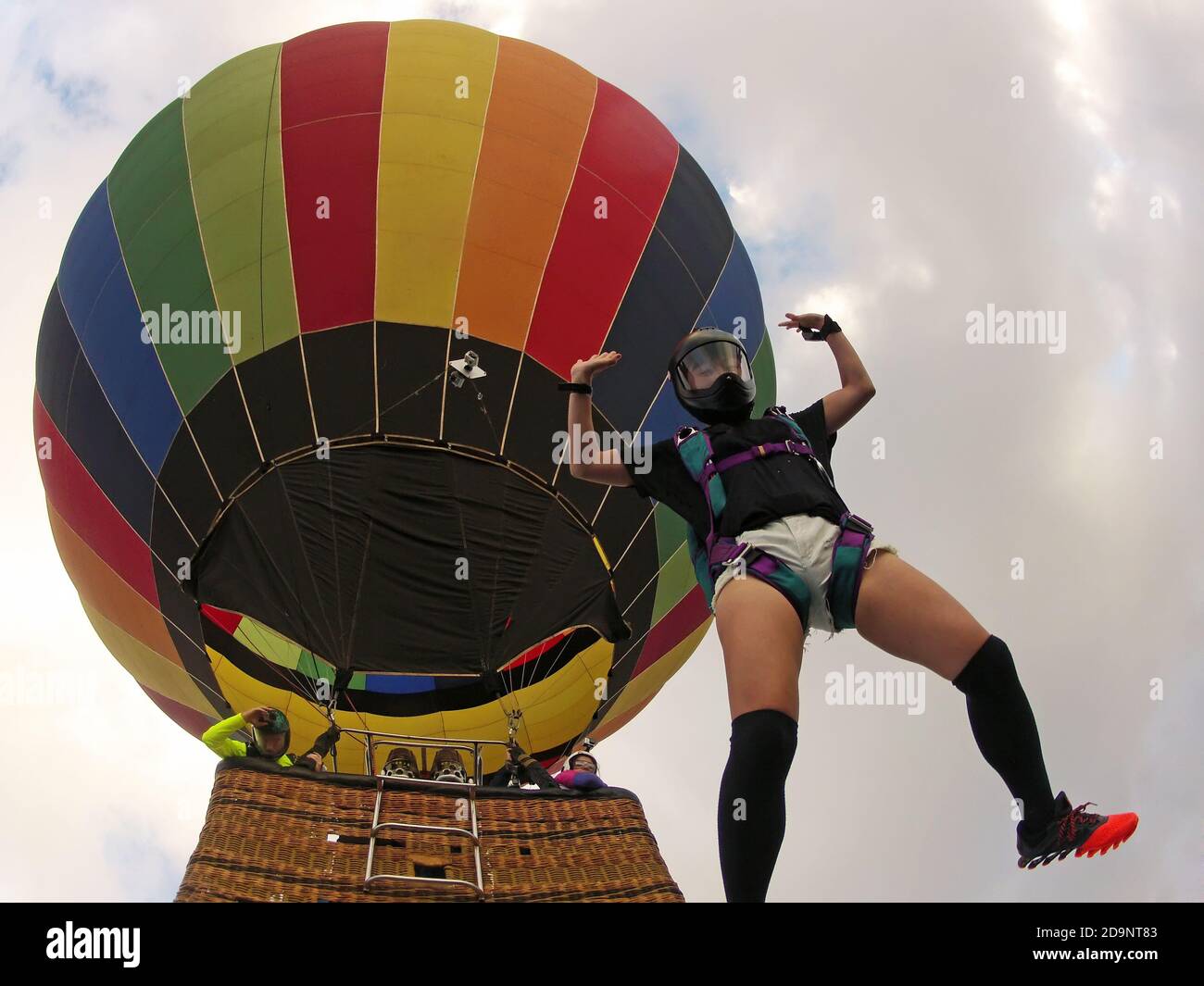 Skydiving Hot Air Balloon Stock Photo Alamy