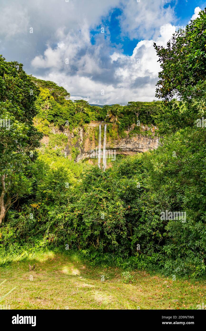 Waterfalls of Chamarel, 100 m, Rivière de Cap, Chamarel, Mauritius, Africa, Indian Ocean Stock Photo