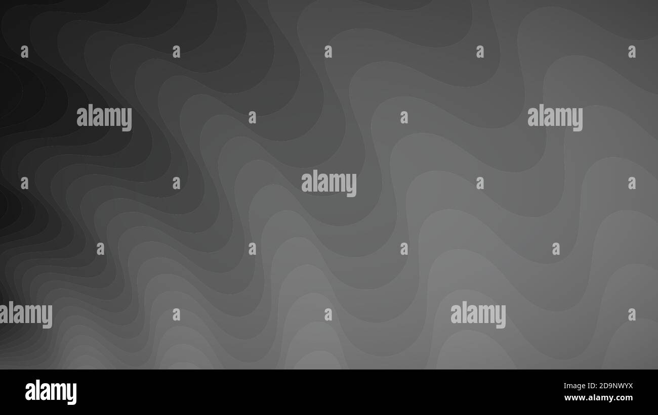 Abstract background of wavy lines in shades of gray Stock Vector Image ...