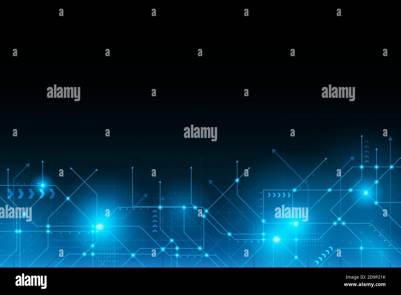 Abstract futuristic circuit connection board.vector and illustration Stock Vector