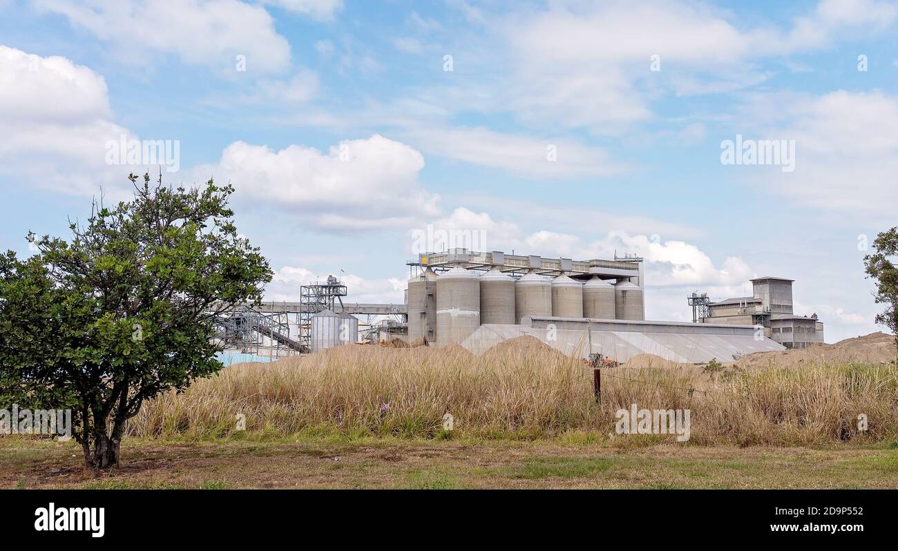 Brisbane, Queensland, Australia - 26th September 2019: Fuel storage tanks in an industrial area Stock Photo
