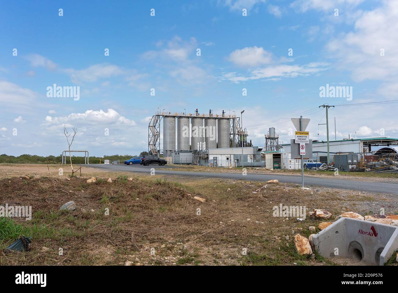 Brisbane, Queensland, Australia - 26th September 2019: Fuel storage tanks in an industrial area Stock Photo