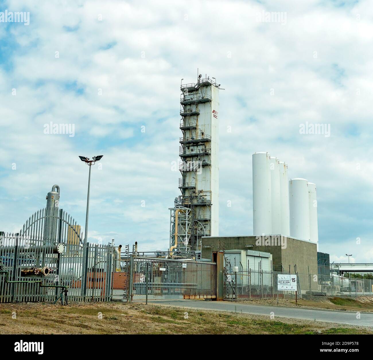 Brisbane, Queensland, Australia - 26th September 2019: Fuel tank storage in an industrial area Stock Photo