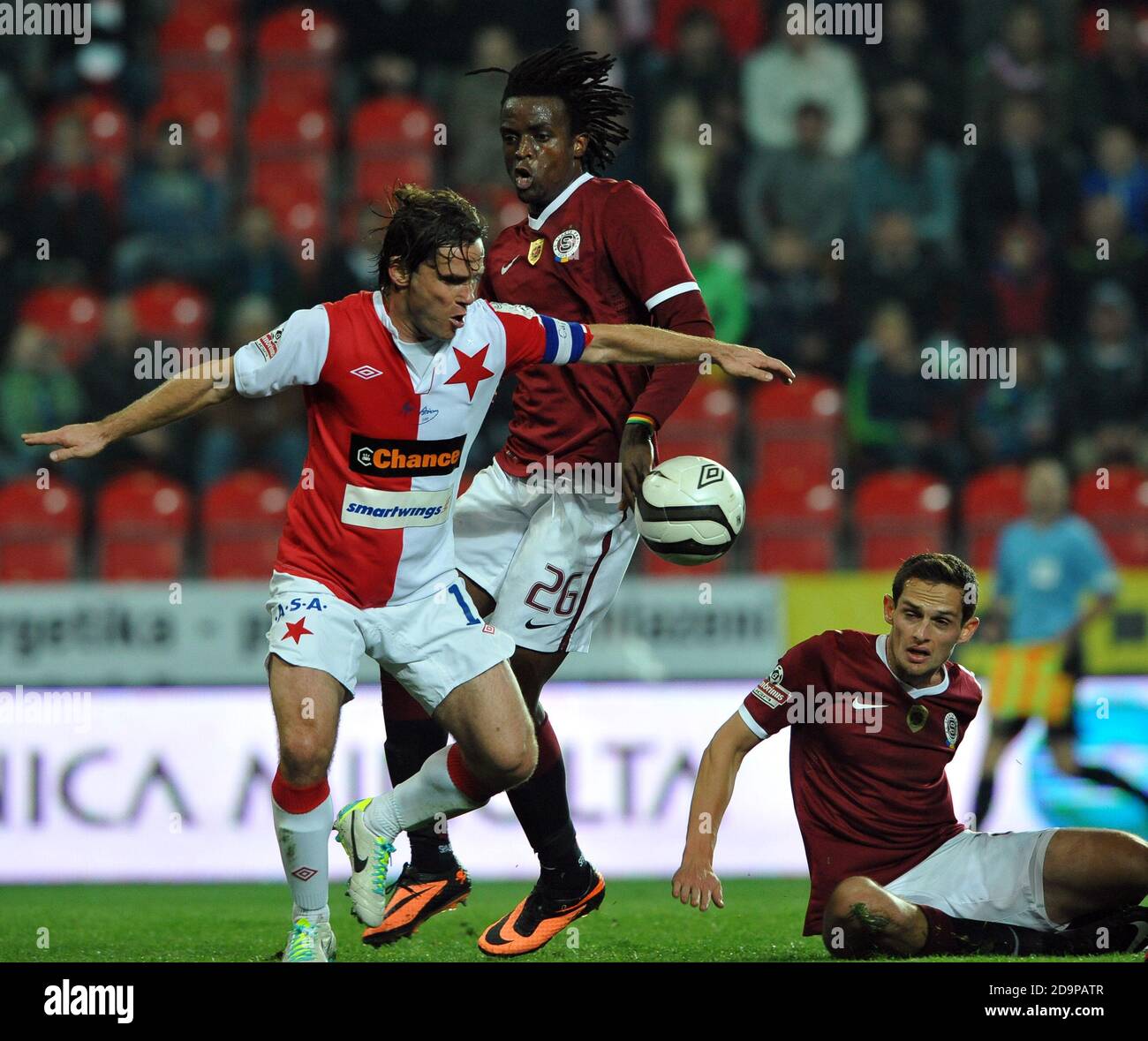 Prague, Czech Republic. 28th Sep, 2013. Czech soccer league, 10th round, Slavia  Prague vs Sparta Prague, 0:2, on September 28, 2013, Prague, Czech  Republic. The teams are the capital' s city traditional