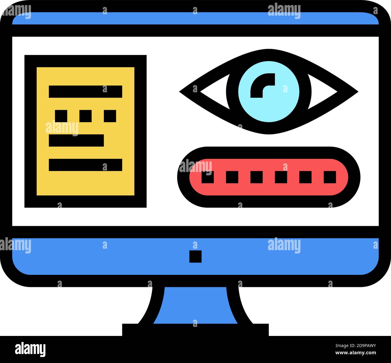 spied password access color icon vector illustration Stock Vector Image ...