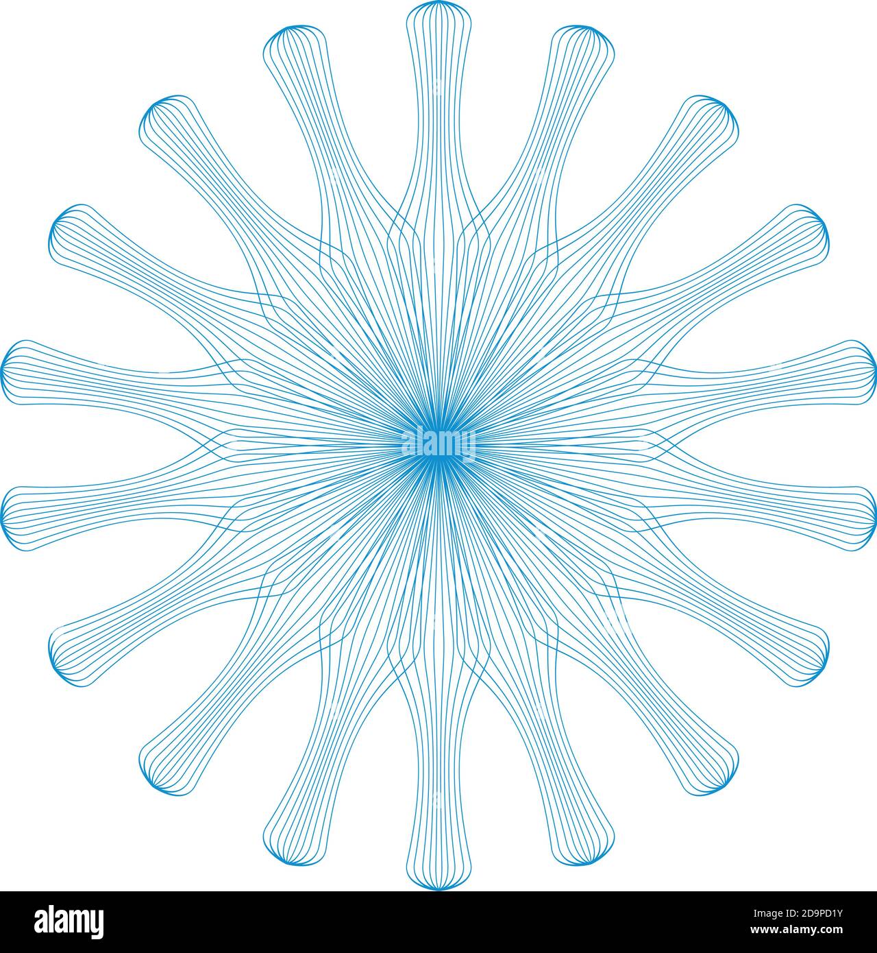 Guilloche Pattern Rosette for certificate, diploma or other security papers. Stock Vector