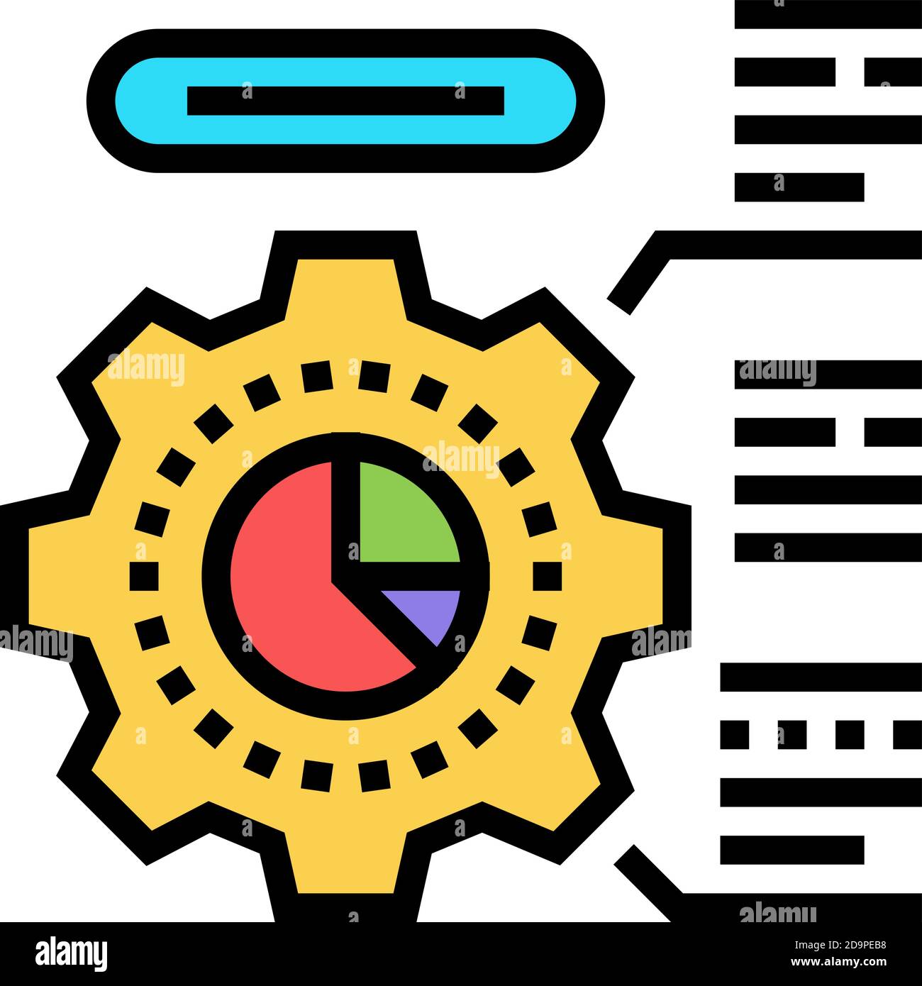 employee working process color icon vector illustration Stock Vector ...