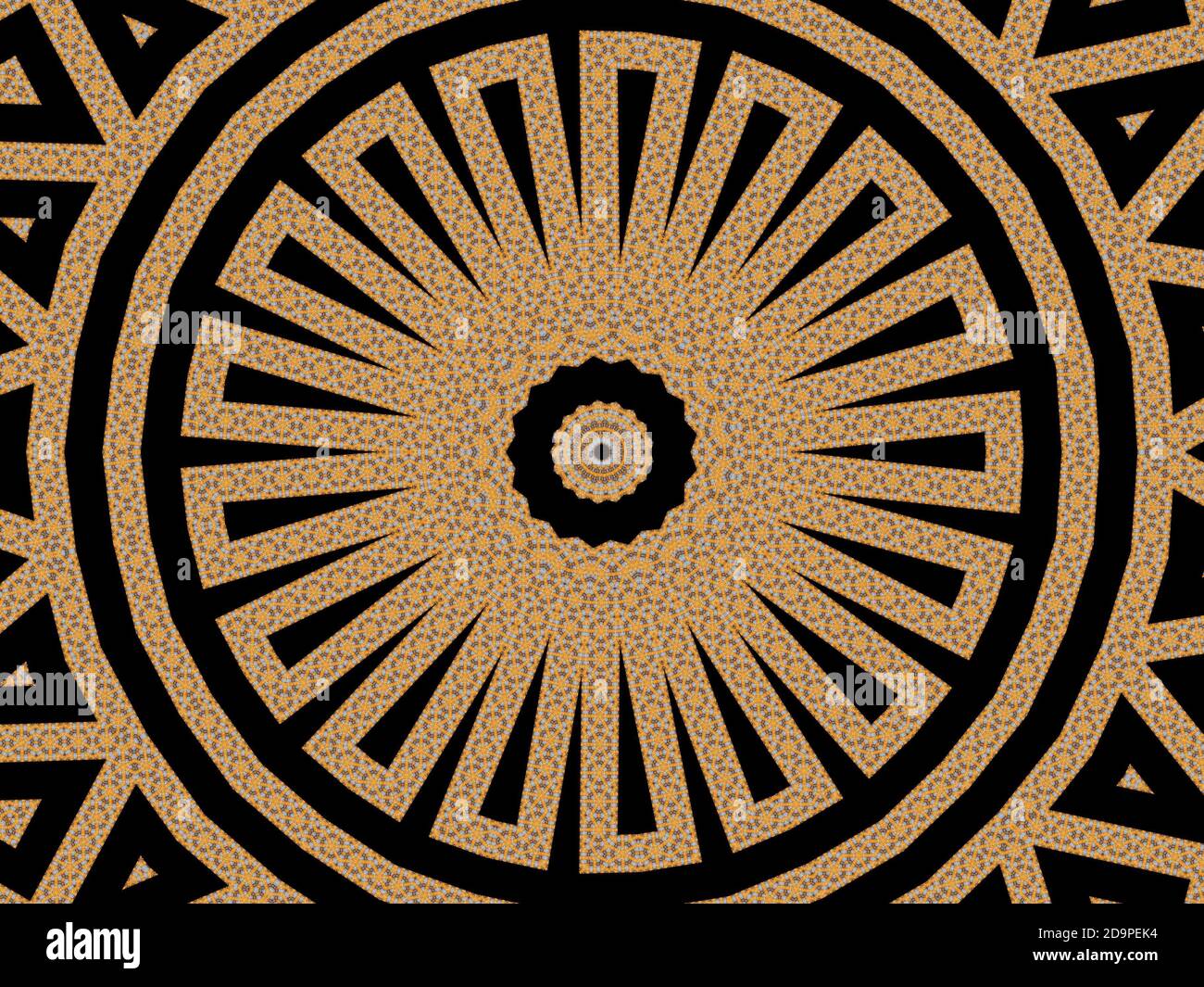 Digitally Created Circular Design With kaleidoscopic effect Stock Photo ...