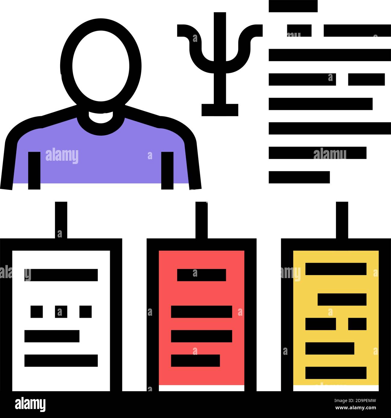 worker different traits color icon vector illustration Stock Vector ...