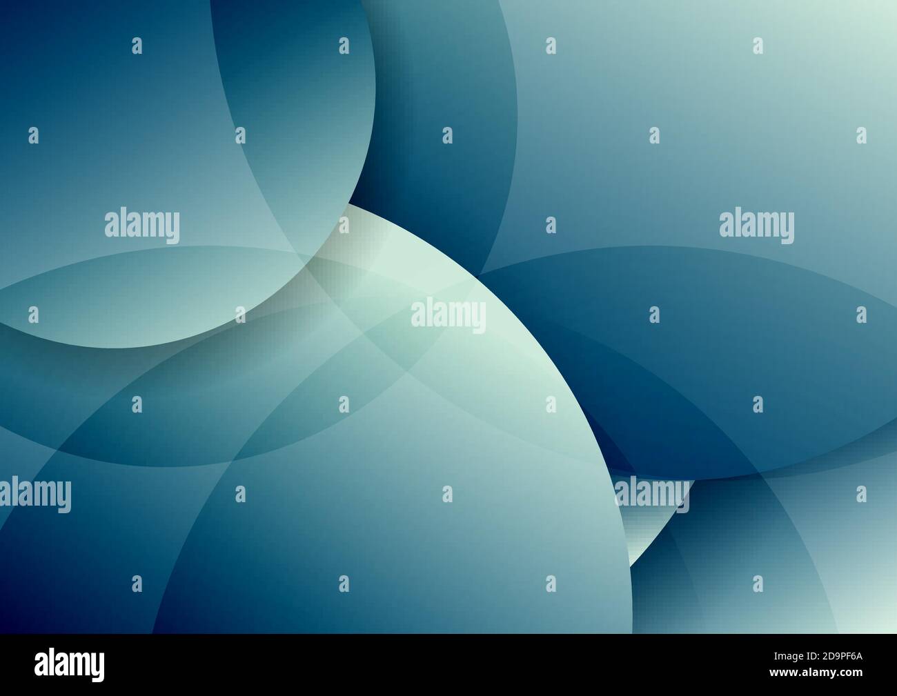 Abstract blue circles layer overlapping and shadow with lighting background. Vector illustration Stock Vector
