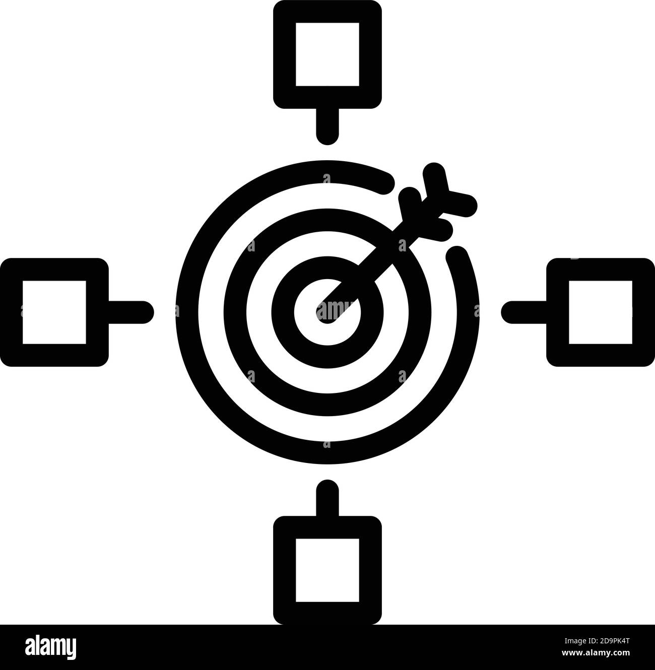 Business target icon. Outline business target vector icon for web ...