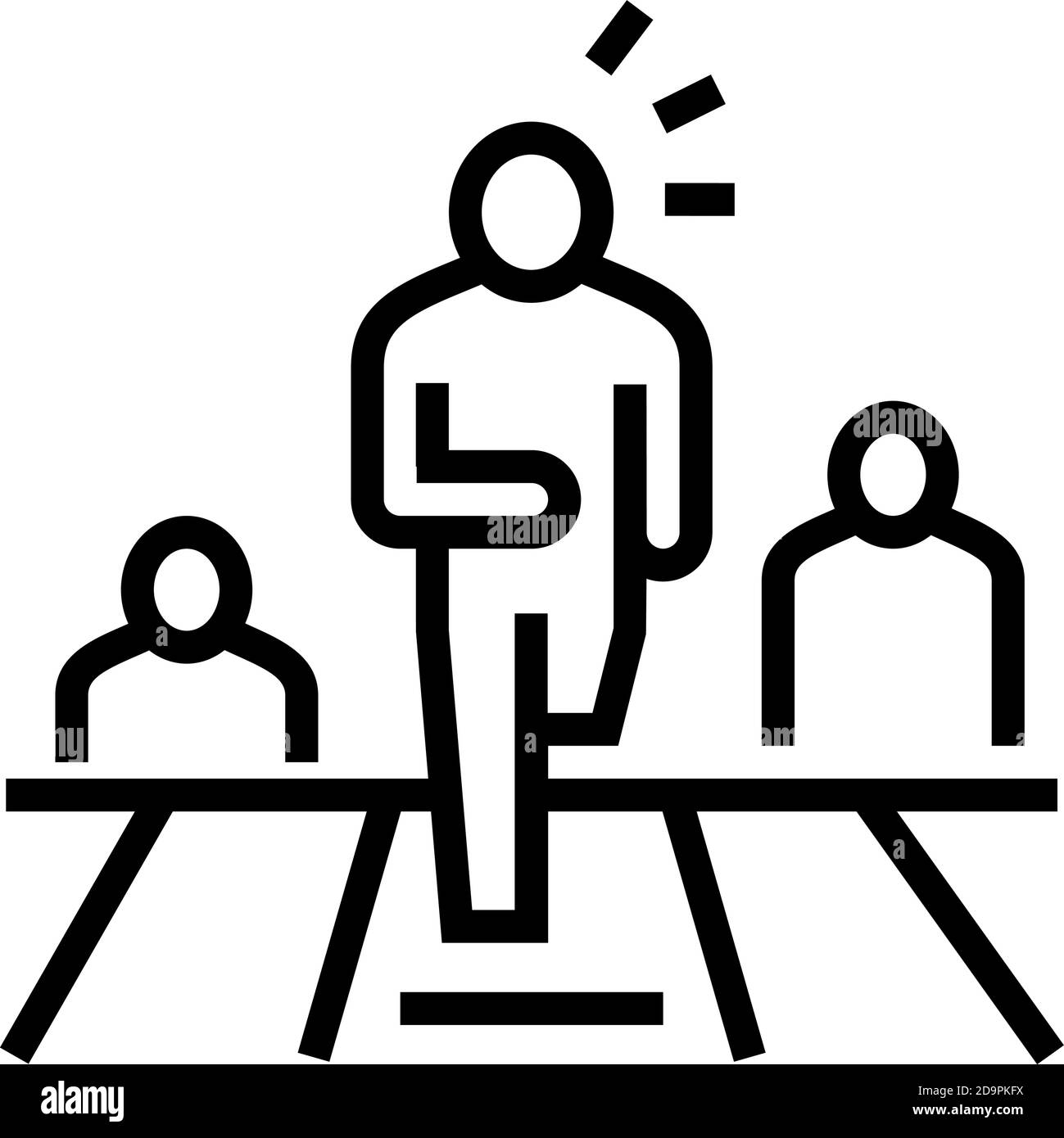first leader running line icon vector illustration Stock Vector Image ...