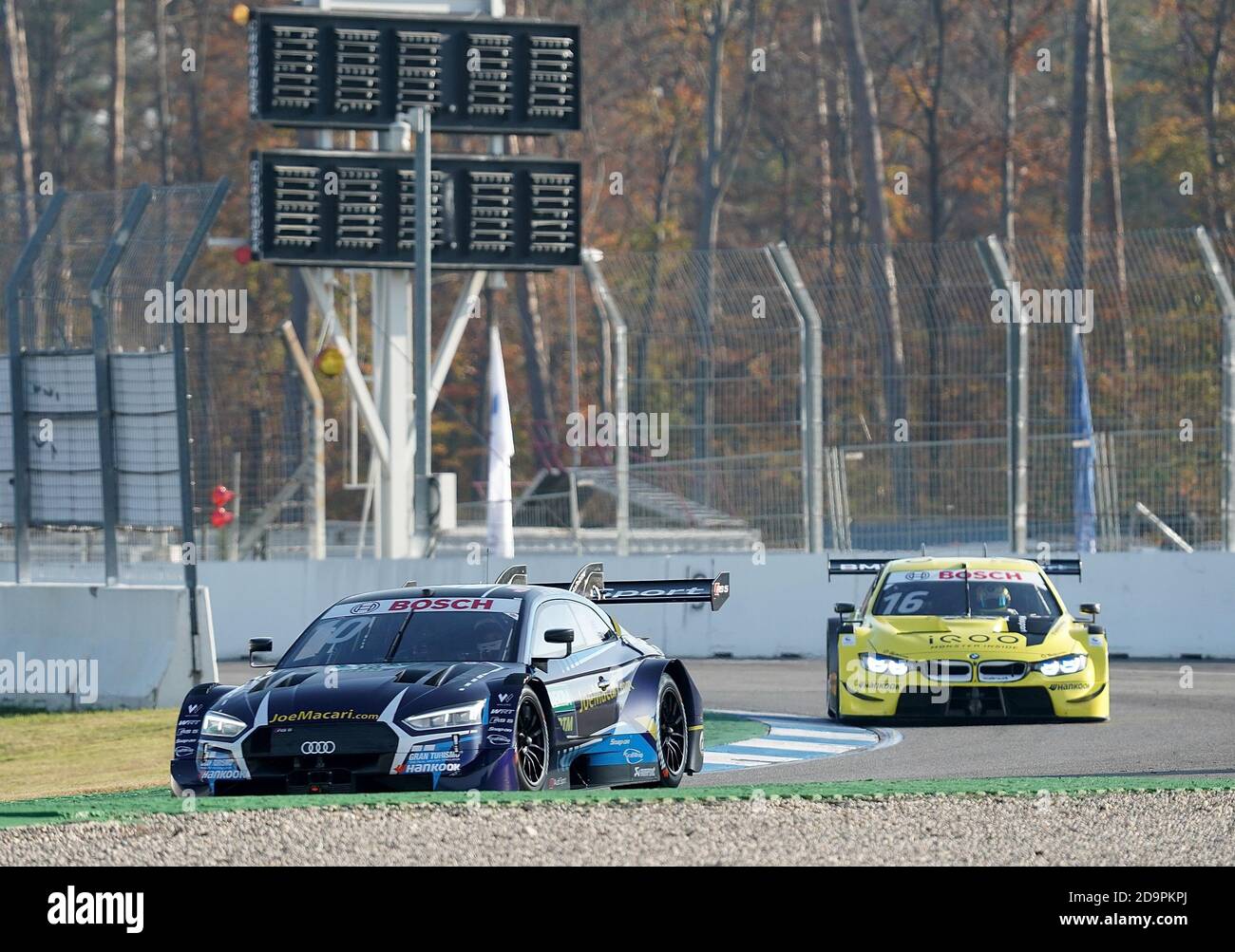 Hockenheim, Germany. 07th Nov, 2020. Motorsport: German Touring Car  Masters, Hockenheim - DTM - 1st race - Qualifying: Harrison Newey (Great  Britain, l) from WRT Team Audi Sport, and Timo Glock (Thurgau/Switzerland)