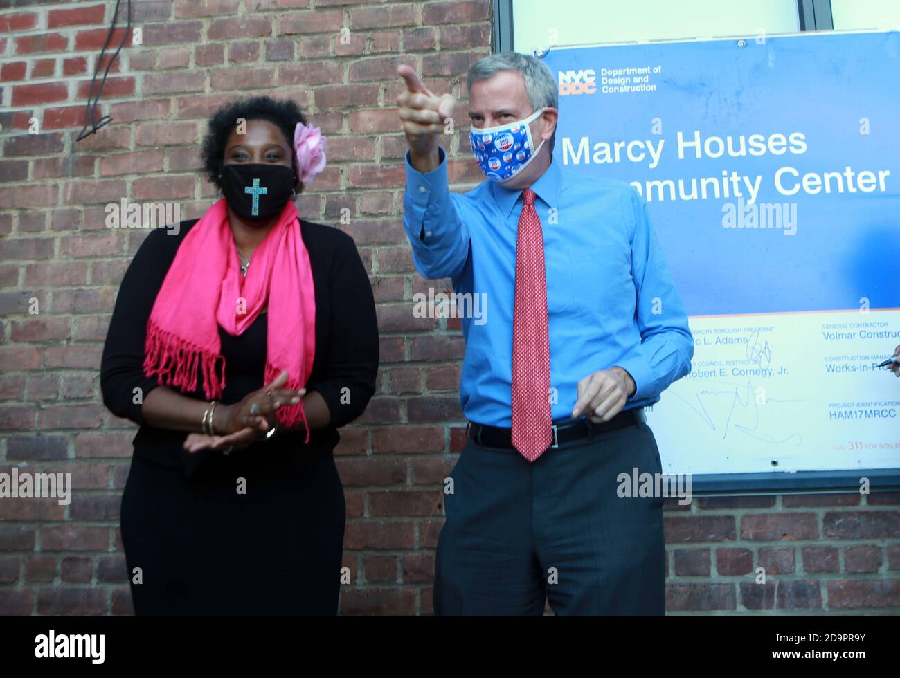 Brooklyn, NY, USA. 6th Nov, 2020. (LR) Tahirah Moore, New York City Mayor's Office and New York