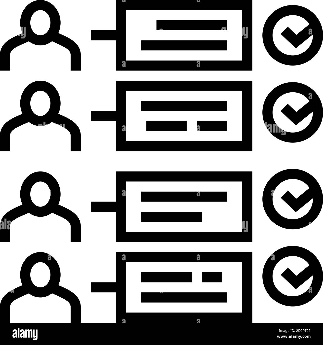 delivery order customer report line icon vector illustration Stock ...