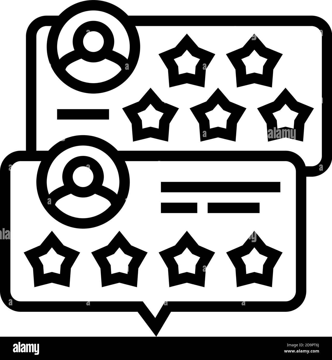 customer review line icon vector illustration sign Stock Vector Image ...