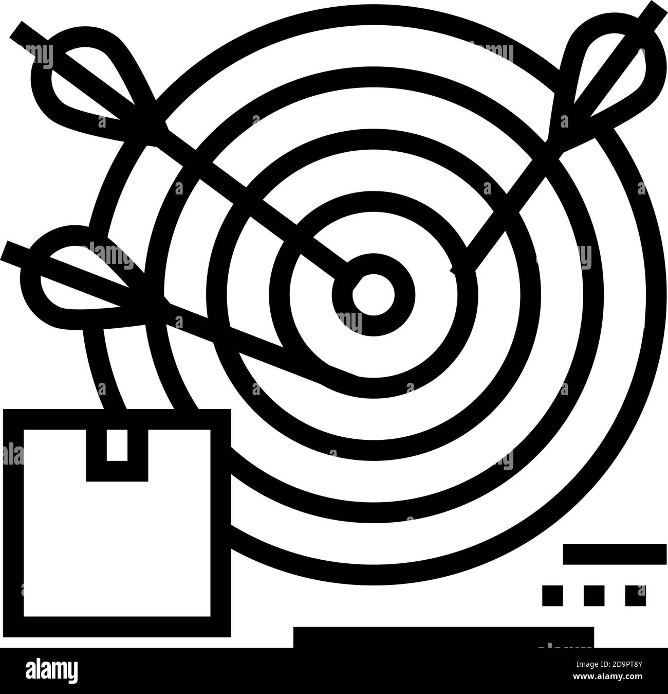 business target line icon vector illustration sign Stock Vector Image ...