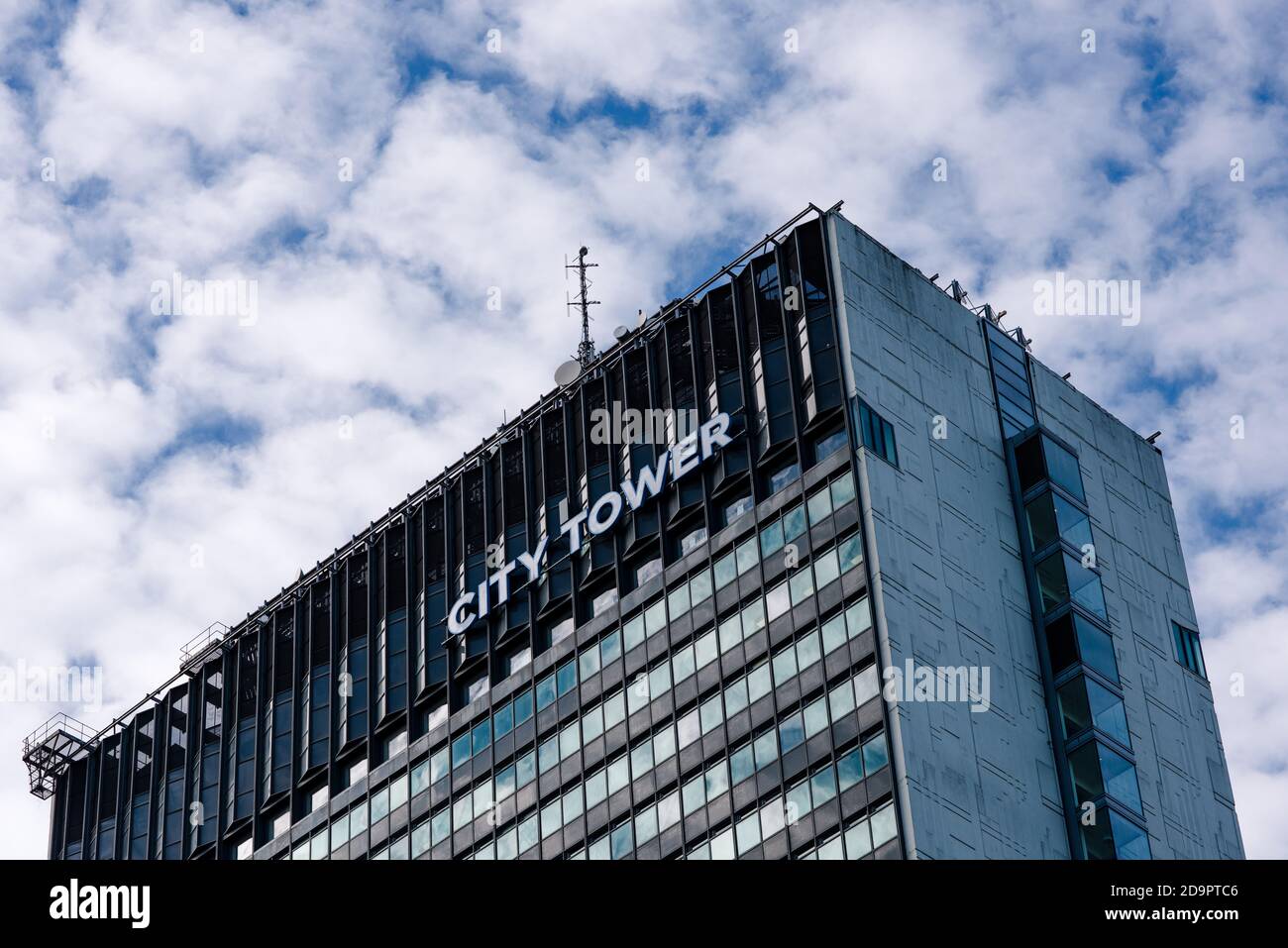 City Tower, Piccadilly Gardens area of Manchester city centre in England. Stock Photo
