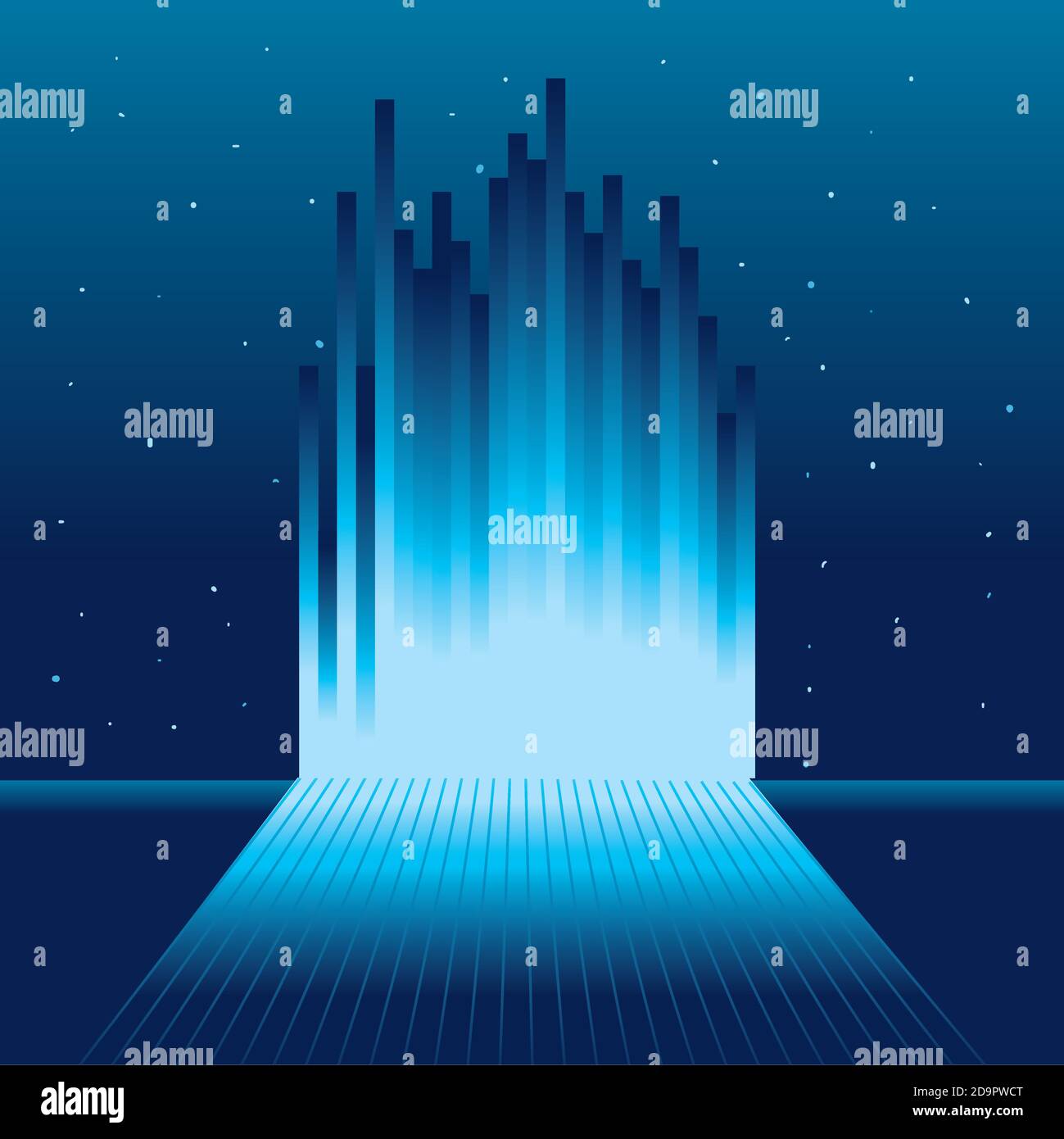 futuristic background blue abstract technology concept vector ...