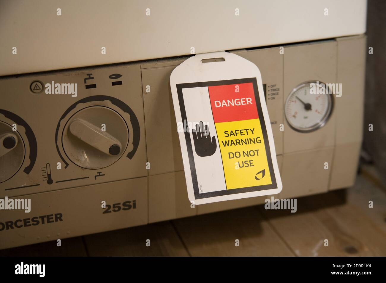 British central heating boiler broken, condemned and shut down by