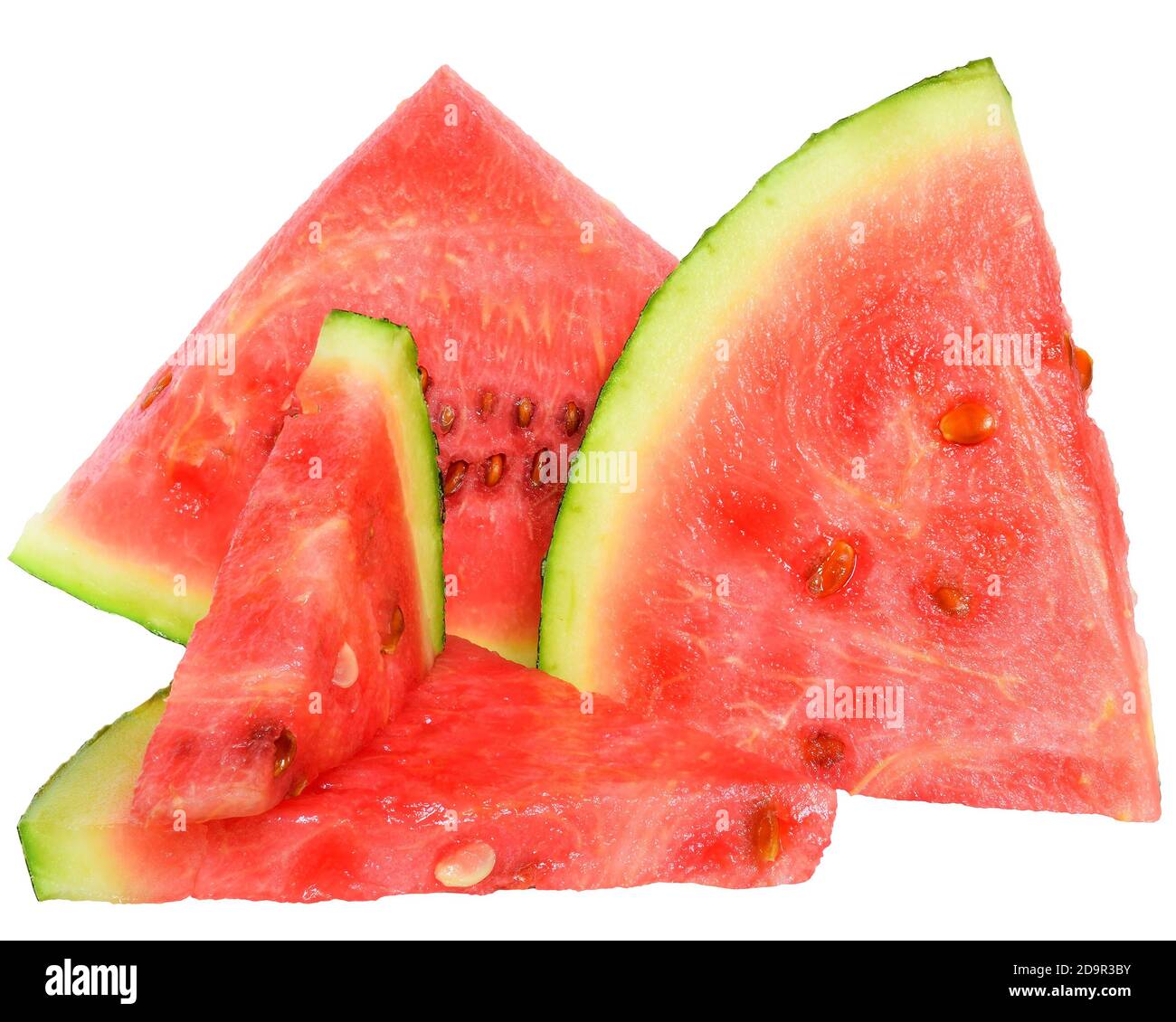 Piece of a ripe watermelon isolated on a white background Stock Photo ...