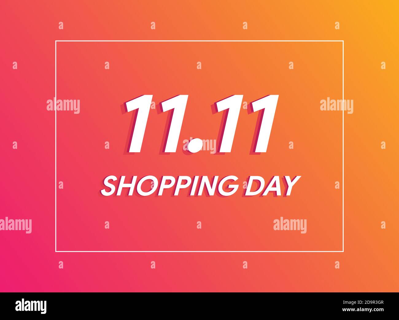 11.11 Shopping day sale poster or flyer design. Global shopping world day Sale on colorful background. 11.11 Crazy sales online. Stock Vector