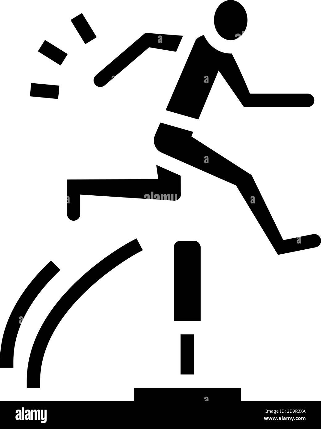 run and jump glyph icon vector illustration Stock Vector Image & Art ...