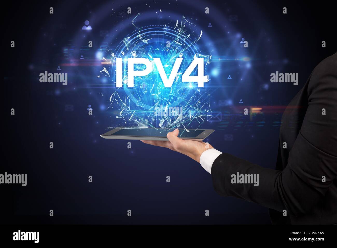 Ipv4 Mod Touch Close-up of a touchscreen with IPV4 abbreviation, modern technology ...
