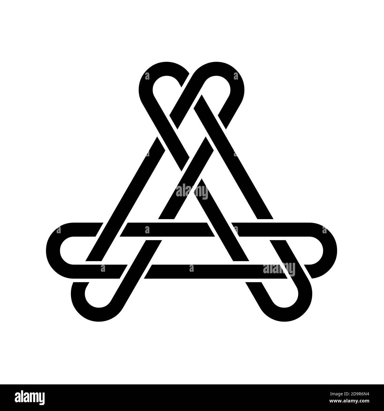 Solomon's knot symbol icon Stock Photo