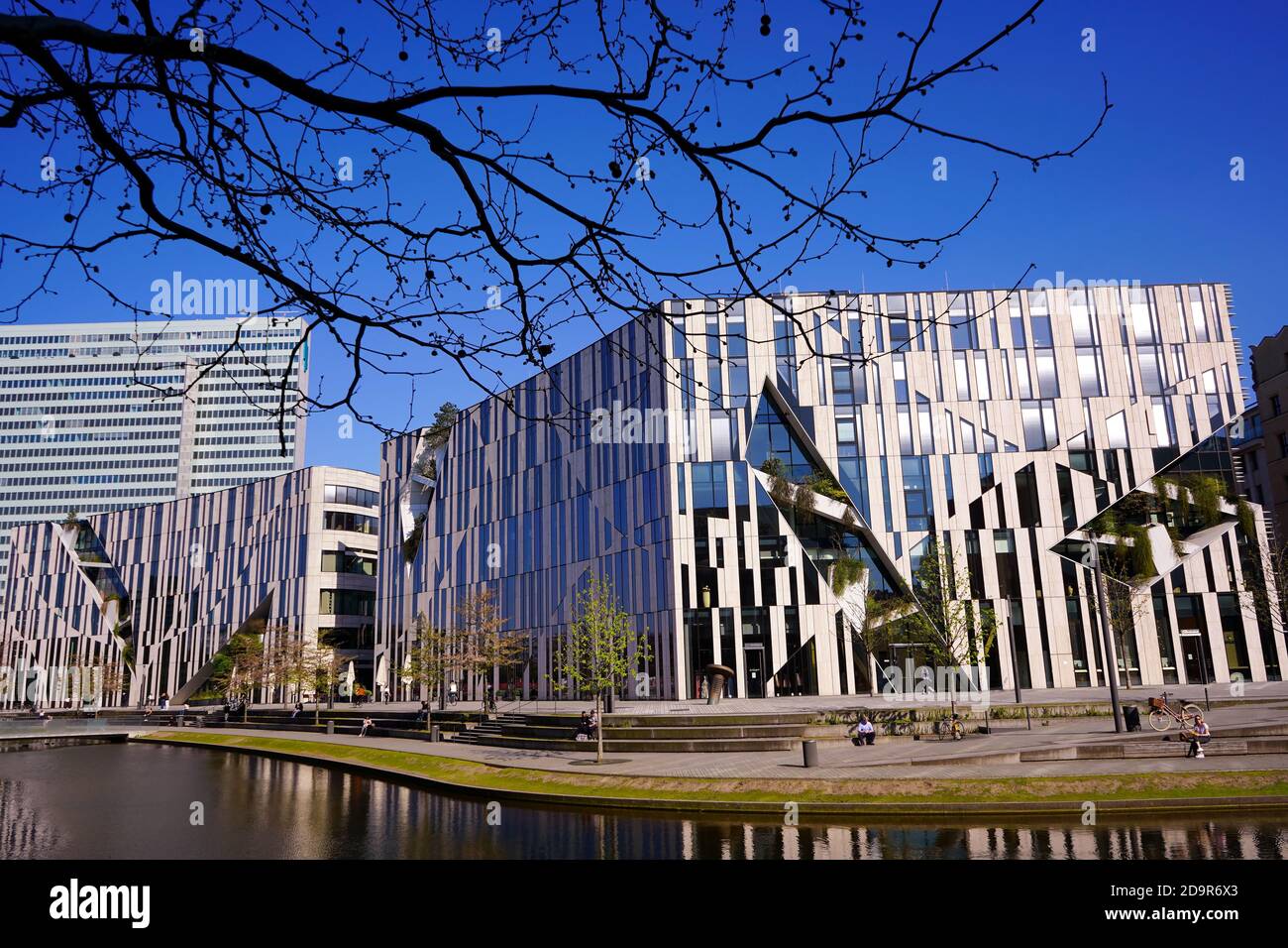 The 'Kö-Bogen' in Düsseldorf, a modern building complex designed by New York star architect Daniel Libeskind, completed in 2013. Stock Photo