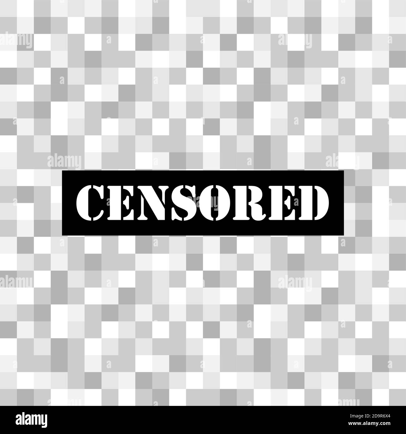 Pixel Censored Sign Black Censor Bar Concept Icon Isolated On White Background Stock Vector Image Art Alamy