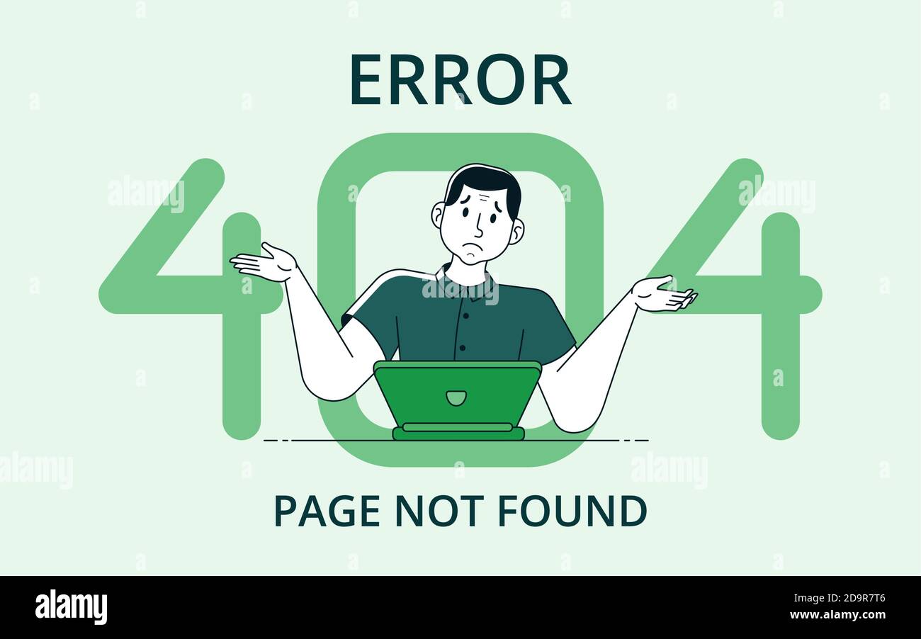 Error 404 Page Not Found Vector Illustration For Web Design Stock Vector Image Art Alamy