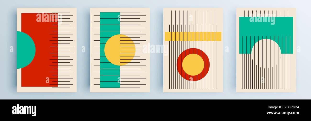 Modern abstract covers set, minimal covers design. Colorful geometric background, vector illustration. Stock Vector