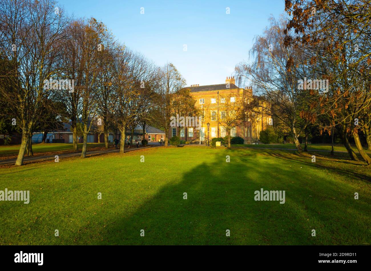 Former home of the Turner family at Kirkleatham now a Local Authority Museum of history of Redcar and Cleveland in autumn evening light Stock Photo