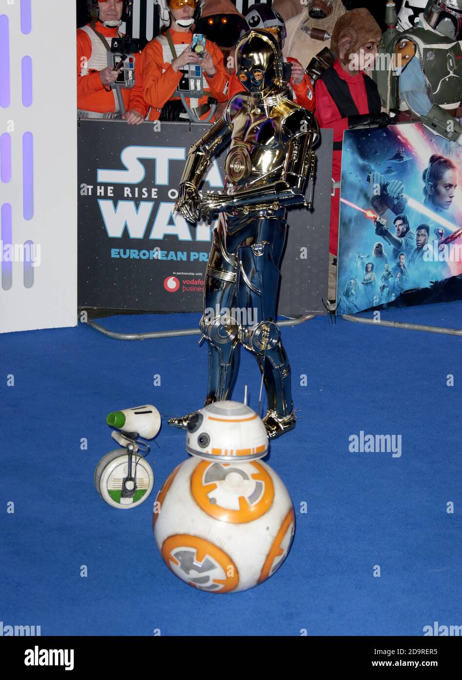 Dec 18, 2019 - London, England, UK - Star Wars: The Rise of Skywalker UK Premiere, Cineworld, Leicester Square - Red Carpet Arrivals Photo Shows: D-O, Stock Photo