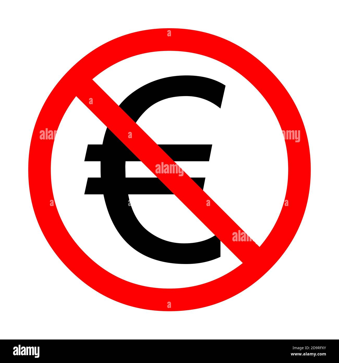 No euro sign illustration Stock Photo Alamy