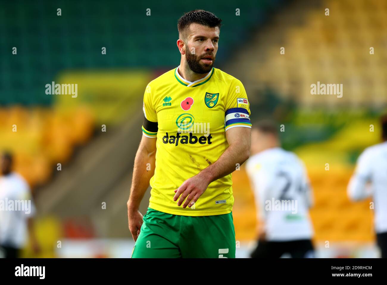 Norwich, Norfolk, UK. 07th Nov, 2020. 7th November 2020; Carrow Road, Norwich, Norfolk, England, English Football League Championship Football, Norwich versus Swansea City; Grant Hanley of Norwich City Credit: Action Plus Sports Images/Alamy Live News Stock Photo