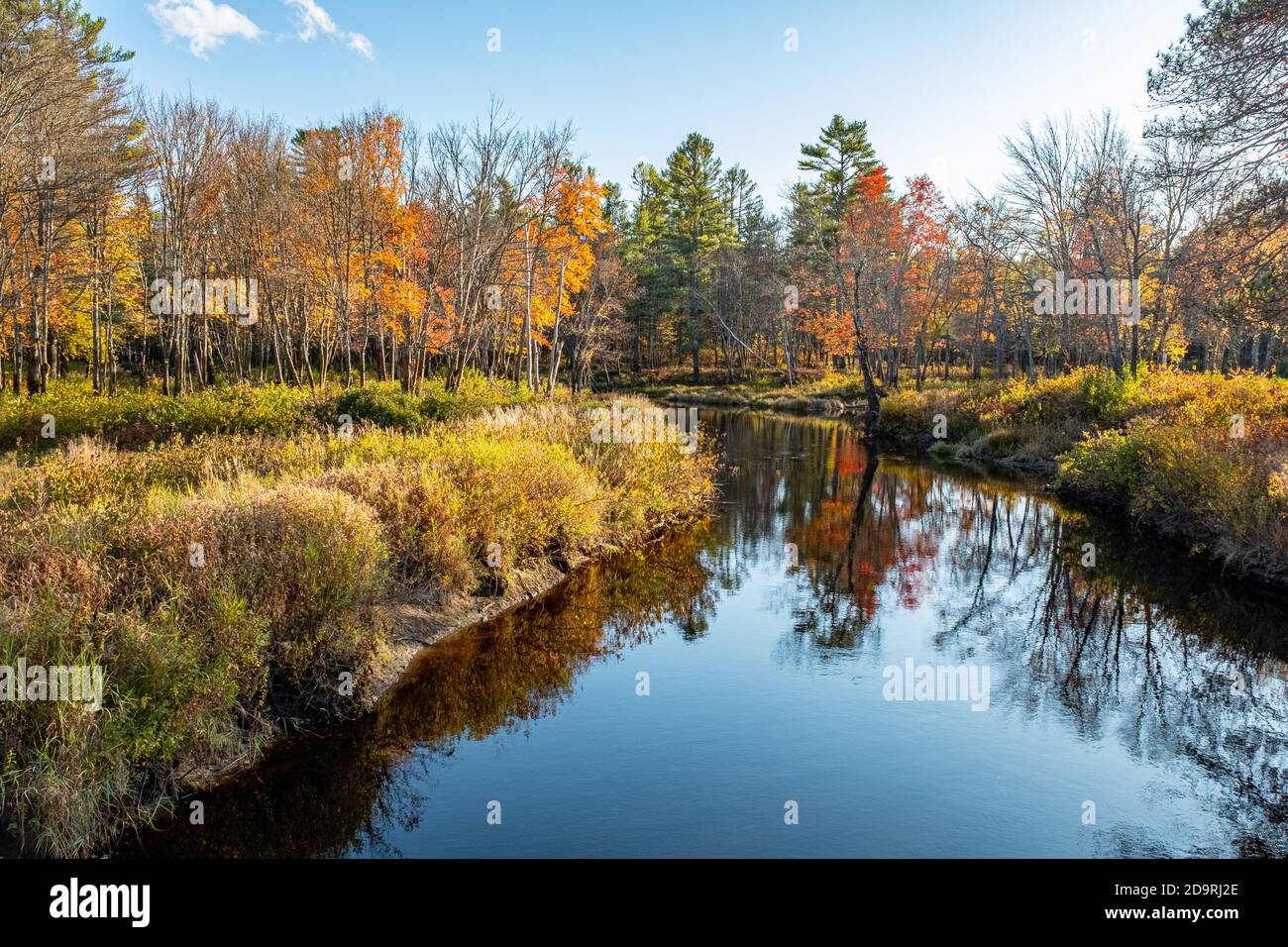 The Millers River in the Lake Dennison Recreation area in Winchendon, Massachusetts Stock Photo