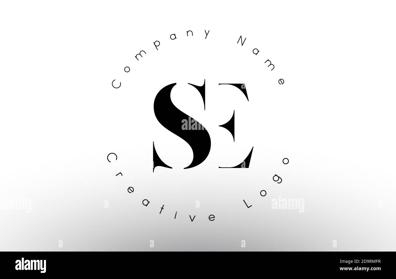 Letters SE S E Logo with a minimalist design. Simple SE S E Icon with ...