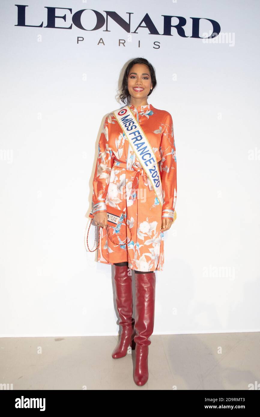 Paris, France, the 27 february 2020, Miss France 2020, Clemence Botino during the Leonard’s fashion show, François Loock/Alamay Stock Photo