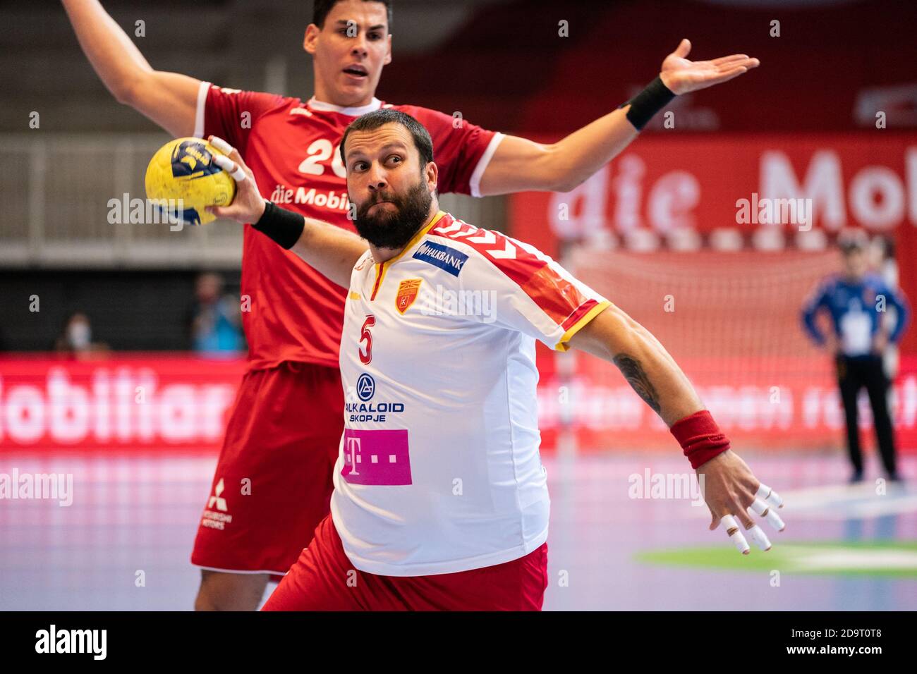 Schaffhausen, BBC Arena, Handball EM qualification, Switzerland. 07th Nov,  2020. North Macedonia, Stojanche Stoilov (North Macedonia) Credit: SPP  Sport Press Photo. /Alamy Live News Stock Photo - Alamy