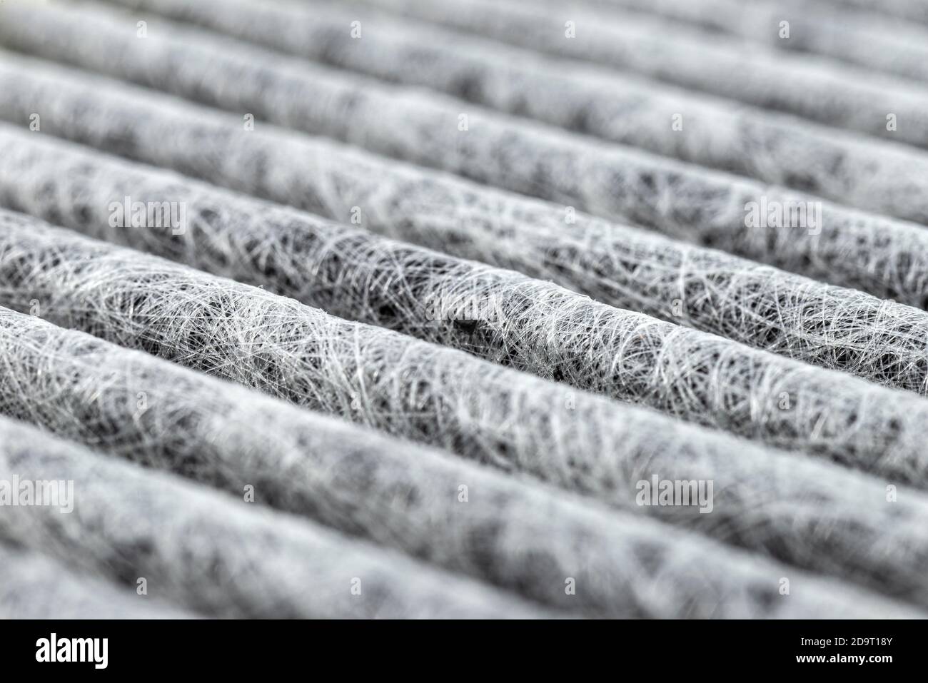 A macro shot of the surface rectangular, carbon cabin filter. Can be