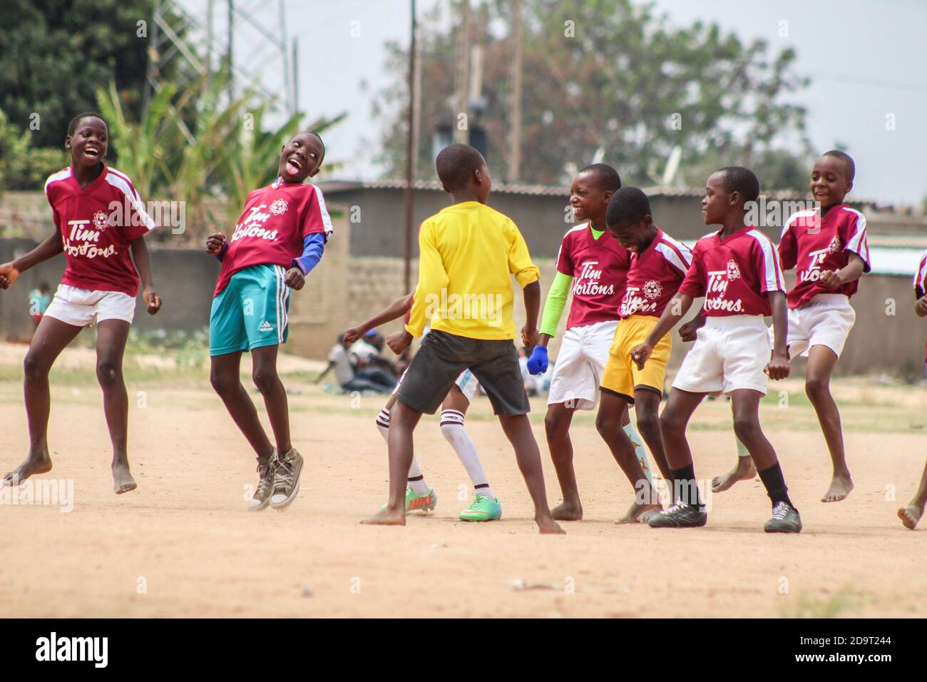 Junior Academy Players Celebrate A Goal During An U12 Soccer Tournament In Chitungwiza Zimbabwe The Country Readies For Opening Of The Rest Of The Grades In School Children Have Been At Home Junior Academy Players Celebrate A Goal During An U12 Soccer Tournament In Chitungwiza Zimbabwe The Country Readies For Opening Of The Rest Of The Grades In School Children Have Been At Home