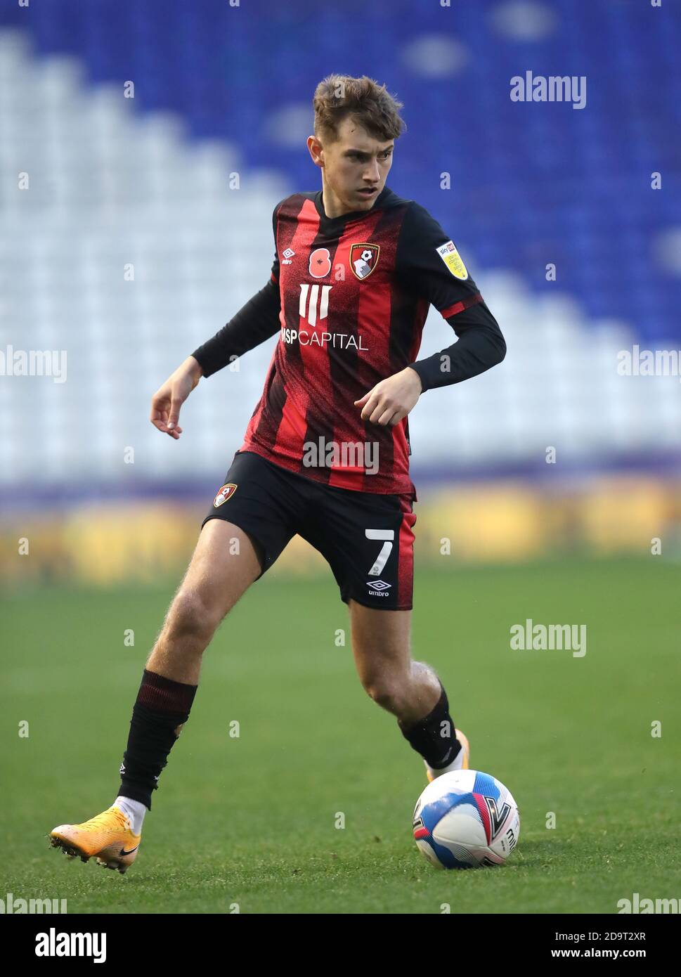 AFC Bournemouth's David Brooks during the Sky Bet Championship match at St. Andrew's Trillion Trophy Stadium, Birmingham. Stock Photo