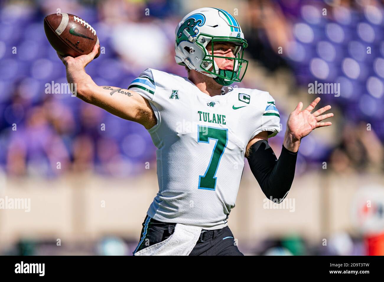 Tulane Green Wave quarterback Michael Pratt (7) during the NCAA college football game between