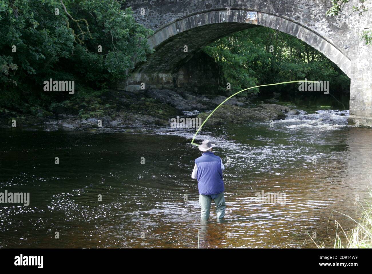 Fly Fishing on the River Stincher, Barr, South Ayrshire, Scotland, UK