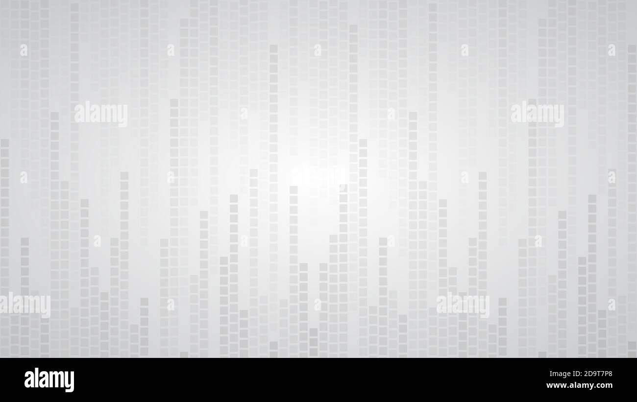 Abstract background of small squares or pixels in shades of gray and ...